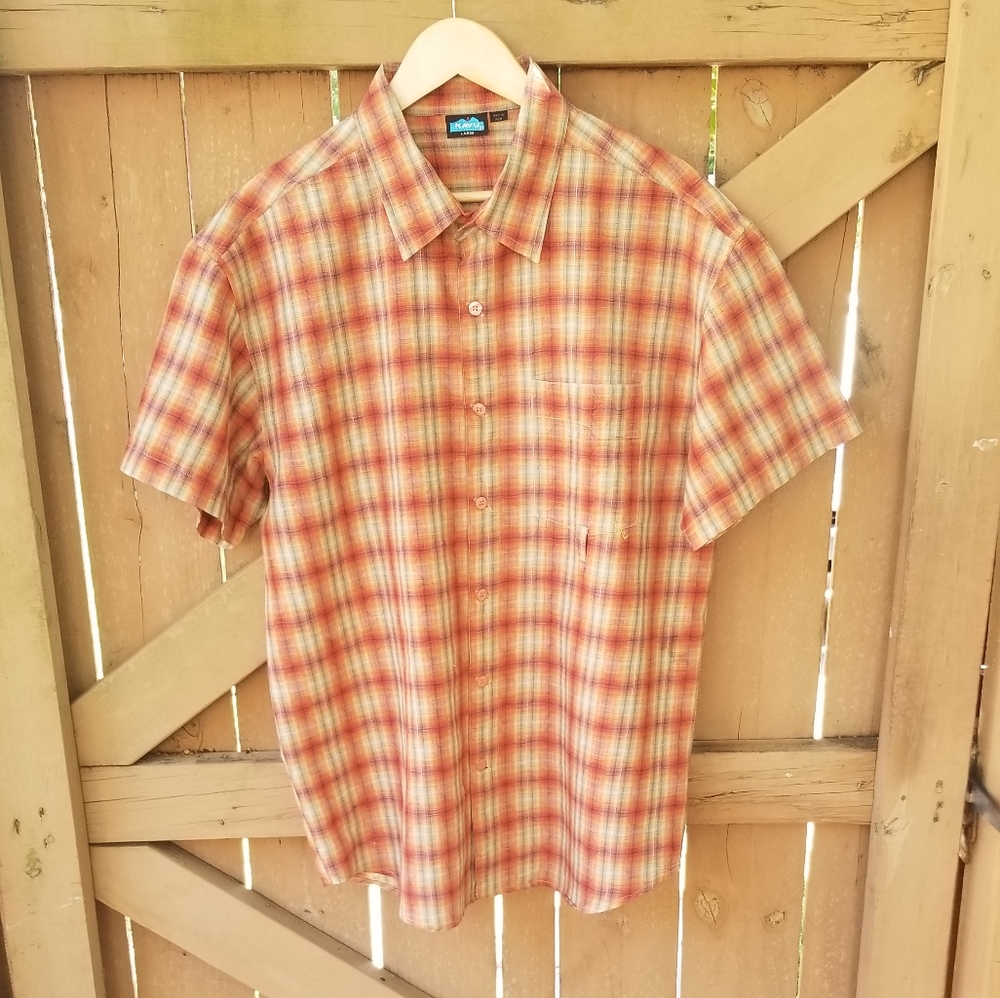 KAVU MENS BUTTON DOWN SIZE LARGE